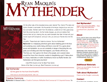 Tablet Screenshot of mythenderrpg.com